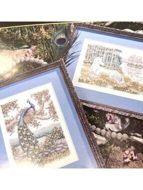 Teresa Wentzlers Petites Peacock & Unicorn Cross-Stitch Book